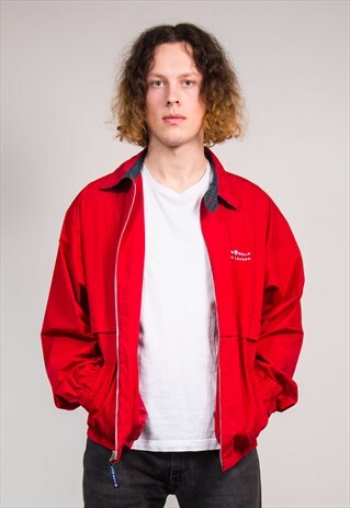 90'S VINTAGE RED RALPH LAUREN CHAPS HARRINGTON BOMBER JACKET