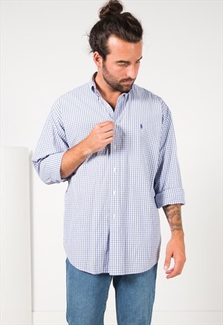 VINTAGE 80'S POLO RALPH LAUREN COTTON SHIRT / S4267