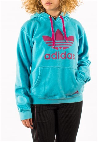 VINTAGE BLUE ADIDAS HOODIE PULLOVER