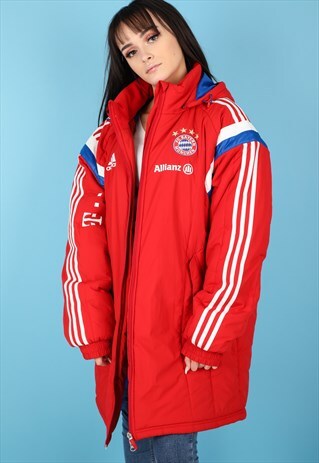 VINTAGE ADIDAS BAYERN MUNICH PUFFER JACKET NJ373