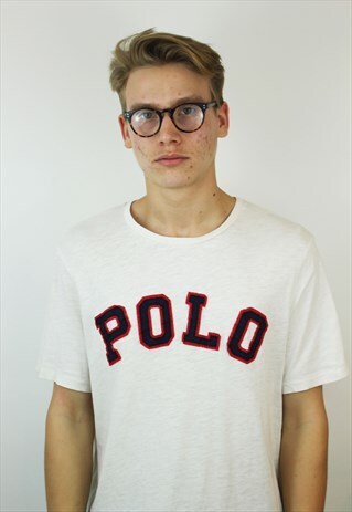 VINTAGE RALPH LAUREN POLO SPELL-OUT T-SHIRT, XL