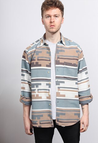 VINTAGE AZTEC PATTERNED SHIRT