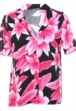 Vintage Floral Hawaiian Shirt - M