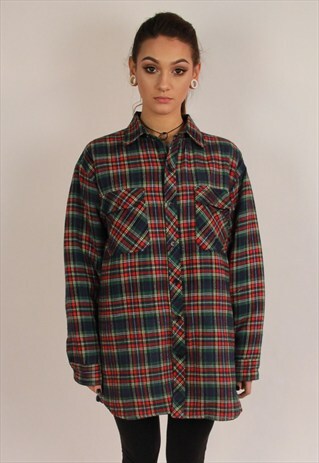 VINTAGE THICK TARTAN FLANNEL SHIRT