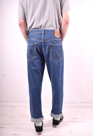 LEVI'S 505 MENS VINTAGE JEANS W34 L30 BLUE 90'S