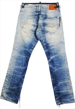 Vintage 90's Guess Jeans / Pants Light Wash Denim Beige