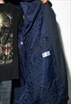 VINTAGE DETECTIVE TRENCH COAT MEN'S BLUE SPRING CLASSIC 90S