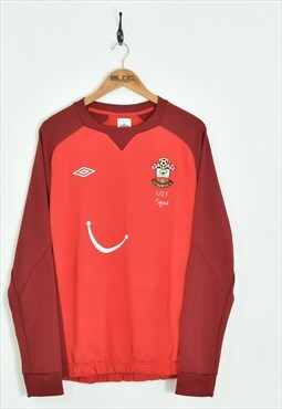 Vintage Umbro Southampton U21 Squad Sweatshirt Red Medium