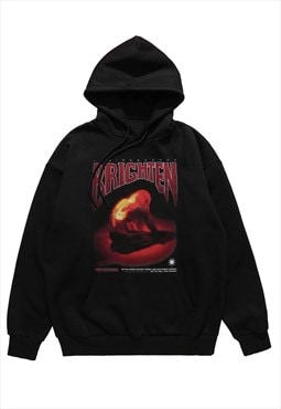Skeleton hoodie death pullover Gothic top punk slogan jumper