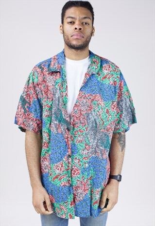 VINTAGE 90S ABSTRACT PATTERNED SHIRT