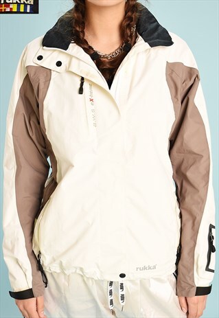 Y2K RUKKA NEUTRAL ATHLEISURE SPORTS SHELL JACKET