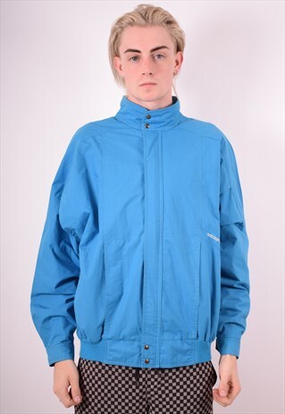 ADIDAS MENS VINTAGE JACKET MEDIUM BLUE 90S