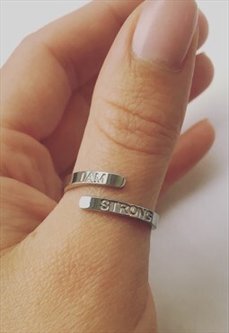 I Am Strong Affirmation Ring