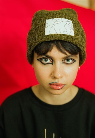NUDES PATCH BEANIE HAT