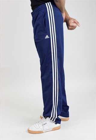 VINTAGE 90S ADIDAS NAVY TRACKSUIT BOTTOMS