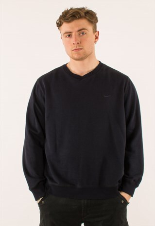 VINTAGE NAVY NIKE CREWNECK SWEATSHIRT XL