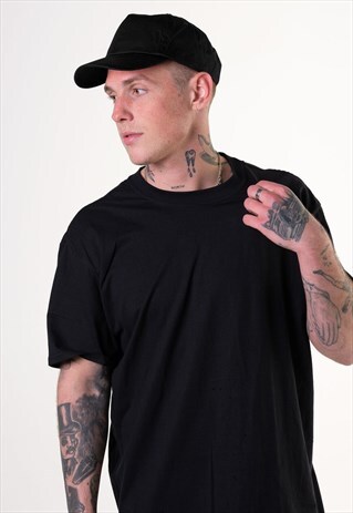 ESSENTIAL BLANK BASEBALL HAT CAP - BLACK