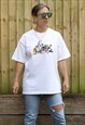 VINTAGE 1998 LOONEY TUNES EMBROIDERED T SHIRT IN WHITE