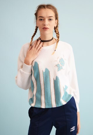90'S GOES 70'S RETRO NEUTRAL MOMS KNIT JUMPER