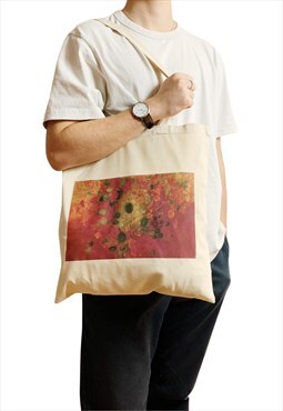 Redon Nasturtiums Red Flower Tote Bag Print High Quality