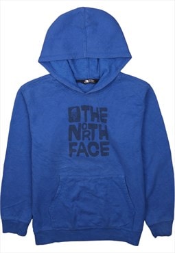 Vintage 90's The North Face Hoodie Spellout Pullover Blue