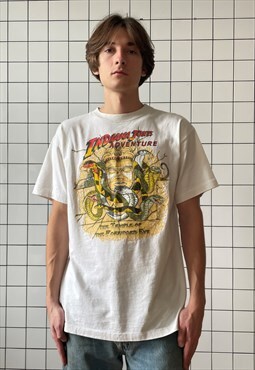 Vintage INDIANA JONES Graphic Tee Promo T Shirt Top 80s
