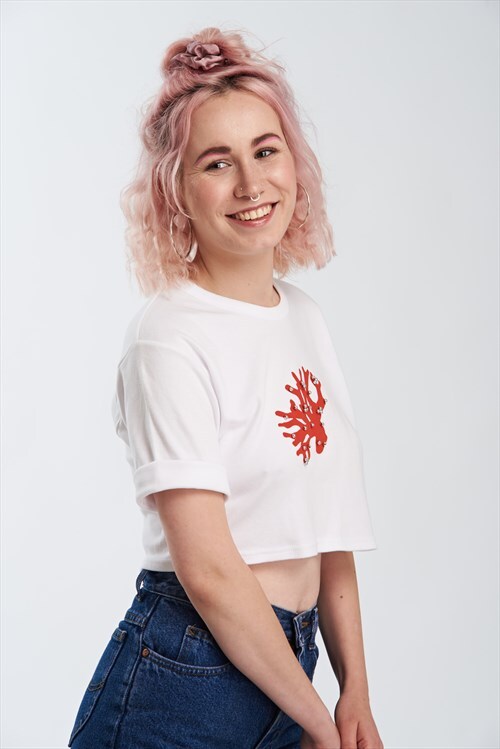 REEF Hand Printed Crop Top With Embellishment | Size Small REEF Hand Printed Crop Top With Embellishment | Size Small