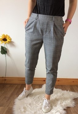 Vintage Black & White Plaid Trousers