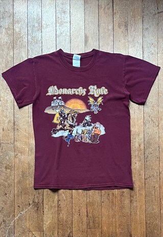 GILDAN BURGUNDY T - SHIRT