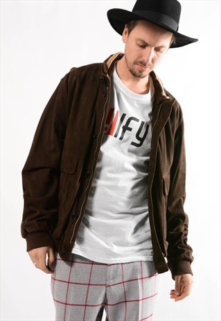 VINTAGE SUEDE BOMBER JACKET