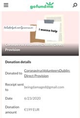 Donation made to direct provision centers in Ireland