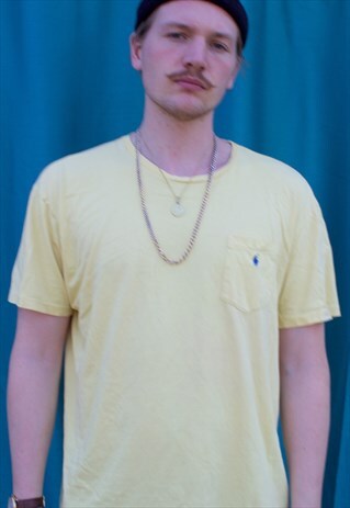 VINTAGE YELLOW RALPH LAUREN T SHIRT