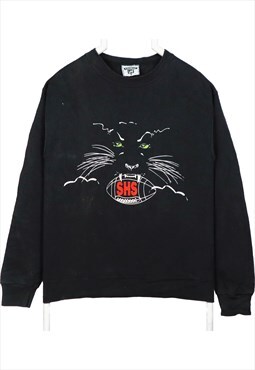 Vintage 90's Lee Sweatshirt SHS Graphic Long Sleeve Black