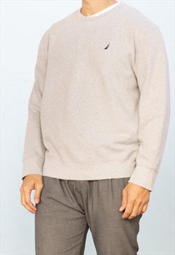 Vintage Nautica Sweatshirt Basic in Grey XL