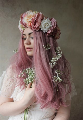 ROUGE PONY - LARGE PASTEL FLORAL CROWN