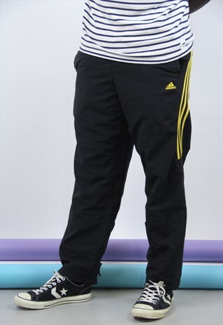 VINTAGE ADIDAS 90'S BLACK TRACKSUIT BOTTOMS