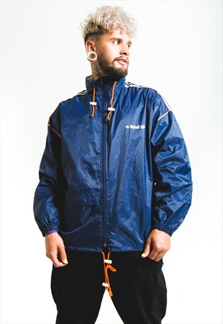 VINTAGE 80S ADIDAS RAINCOAT JACKET /S2823