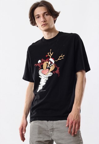 1996 VINTAGE MENS LOONEY TUNES TAZ MANIA GRAPHIC TEE T SHIRT