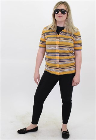 VINTAGE ABSTRACT PATTERN FESTIVAL SHIRT