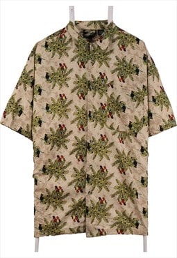 Vintage 90's 21 Hue Shirt Pattern Short Sleeve Button Up