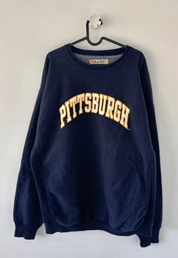 Vintage Pittsburgh navy blue embroidered sweatshirt XL