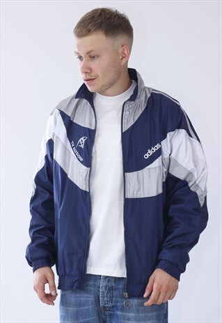 90S VINTAGE MENS ADIDAS TRACK SUIT LOGO WINDBREAKER JACKET