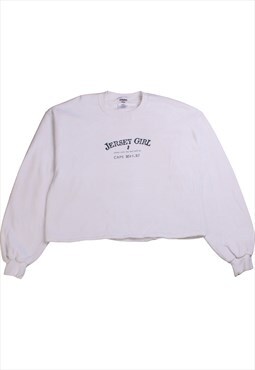 Vintage  Jerzees Sweatshirt Jersey Girl Cropped Crewneck