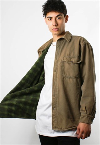 LEVI'S DENIM SHIRT FLEECE CHECKED LINING WORKWEAR