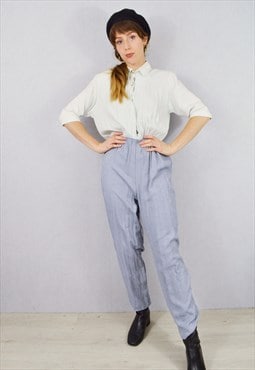 Vintage 80s Full Length Shirt Jumpsuit Made In USA