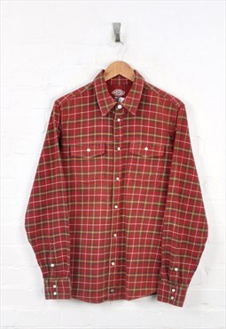 Vintage Dickies Flannel Shirt Red Large CV11709
