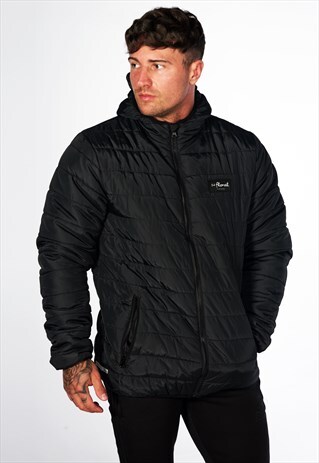 54 FLORAL PUFFA PADDED JACKET - BLACK