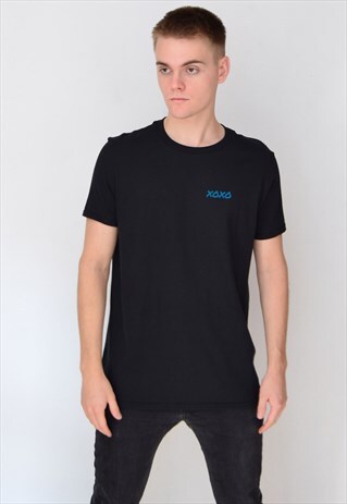 BLACK XOXO (BLUE) T-SHIRT