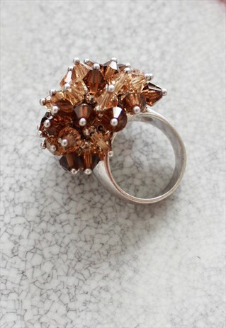 SILVER RING WITH STONES