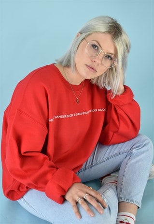 G&G UNISEX RED INFINITY SWEAT